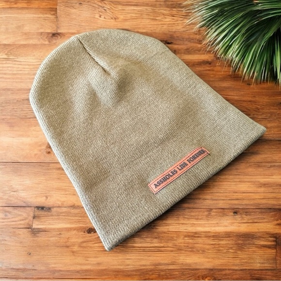 Bayside Olive Green Beanie – “Assholes Live Forever” ALF Patch – Made in USA - Picture 1 of 8